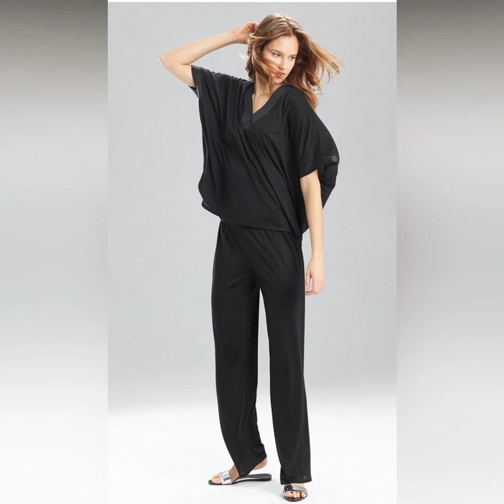 NEW NATORI CONGO DOLMAN KIMONO BLACK 2PC PJ SET - Picture 5 of 14